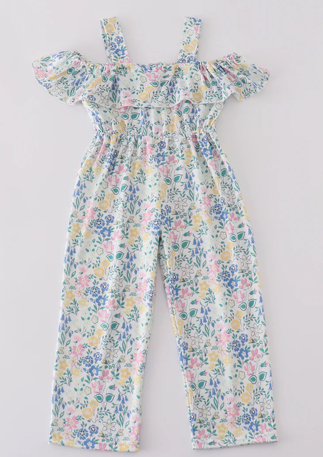 Blue floral romper
