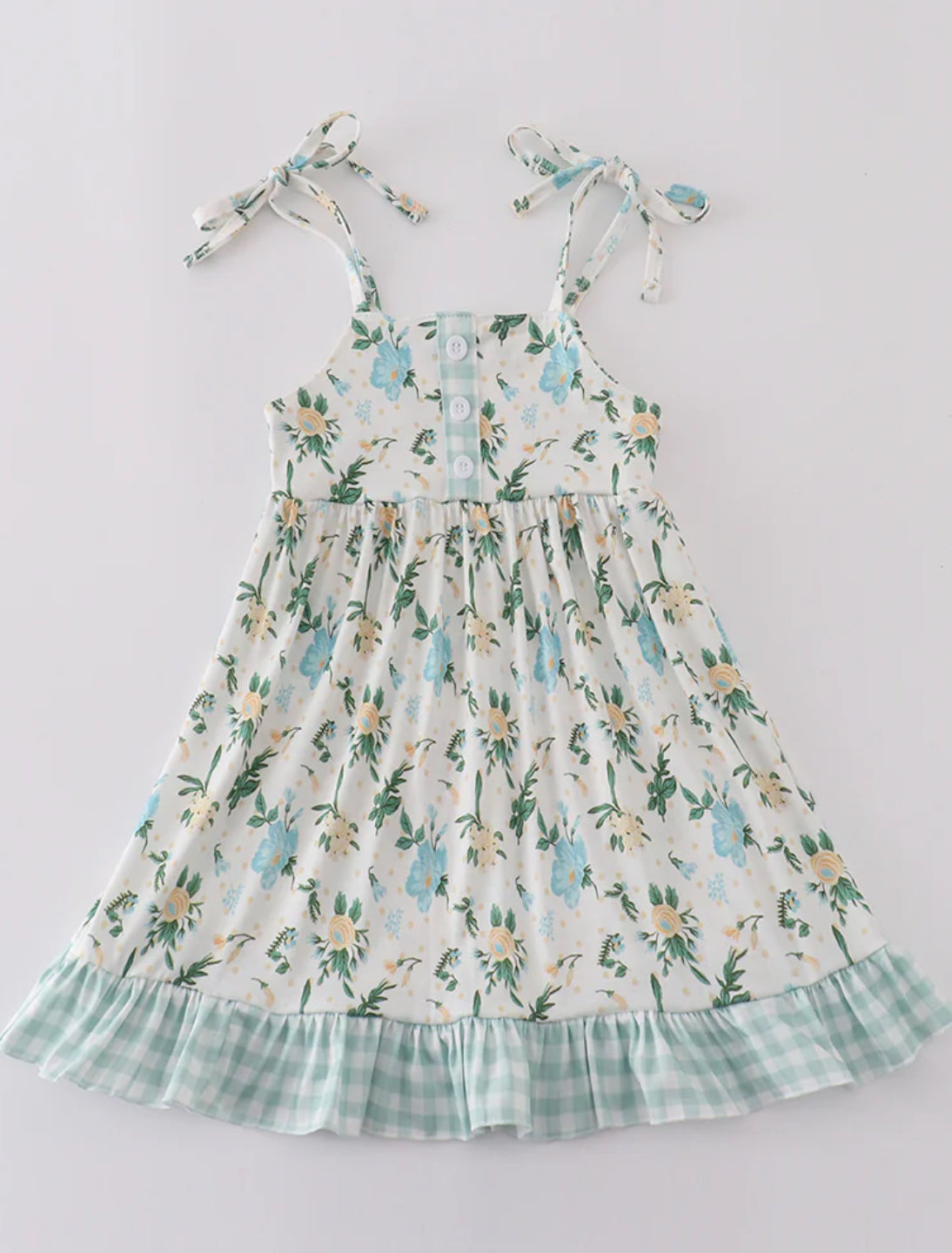 Green floral dress