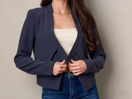 WOMEN'S LONG SLEEVE OPEN FRONT BLAZER