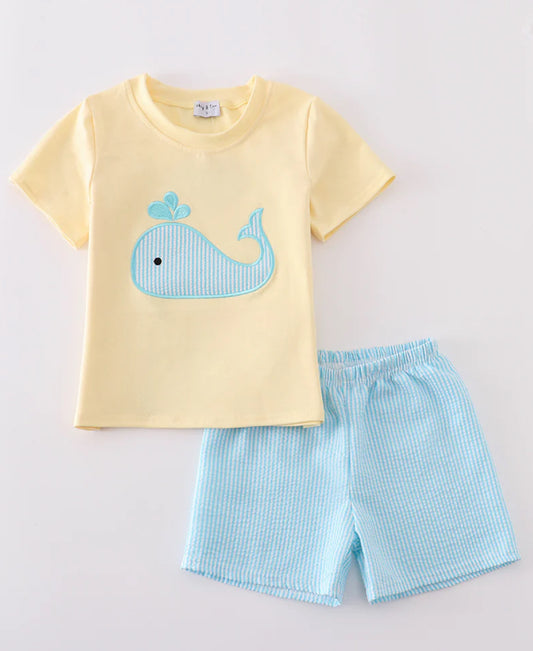 Yellow whale boy set