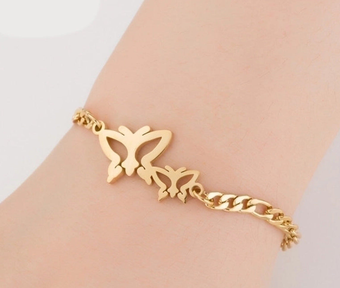 Two butterfly bracelet