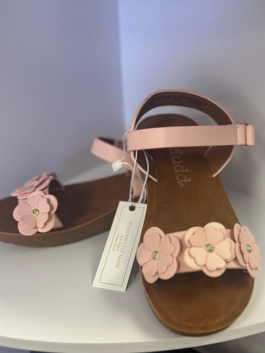 Girls pink flower sandals