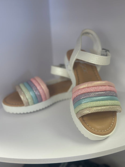Girls multi color sandals