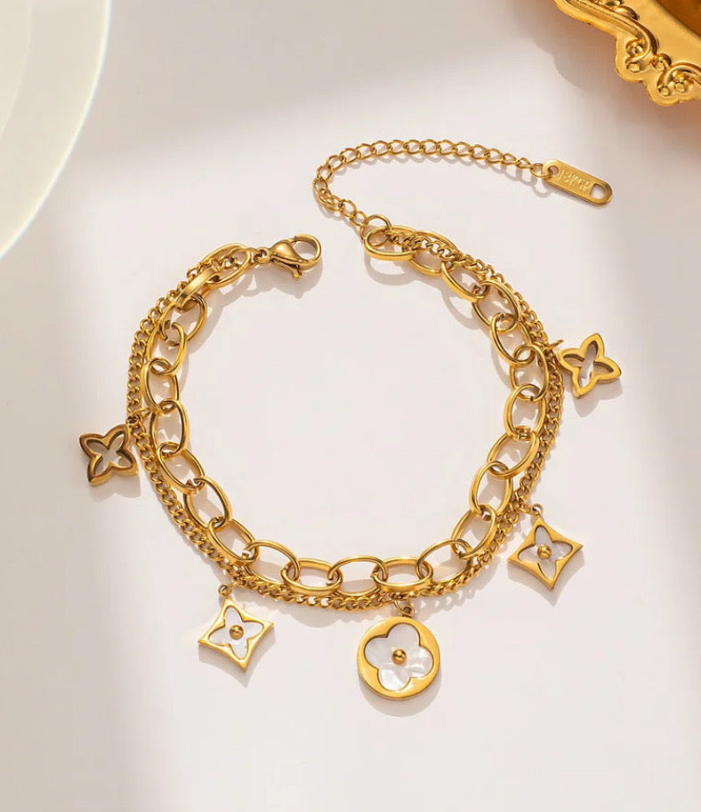 Gold, rose gold and silver bracelets, sold individually