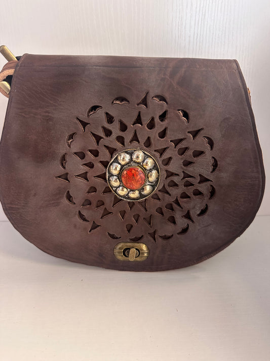 Small Aaliyah crossbody leather bag