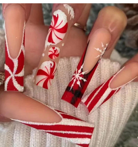 Christmas press on nails