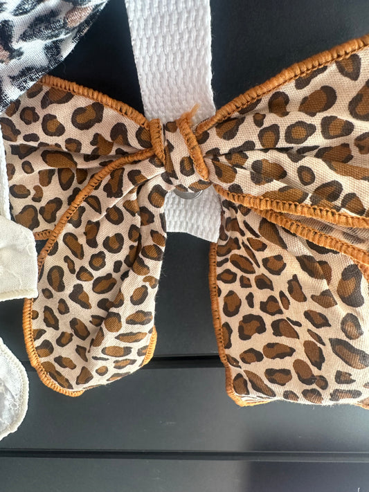 Brown cheetah medium bow
