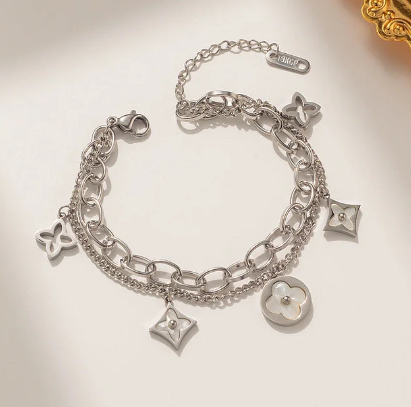 Gold, rose gold and silver bracelets, sold individually