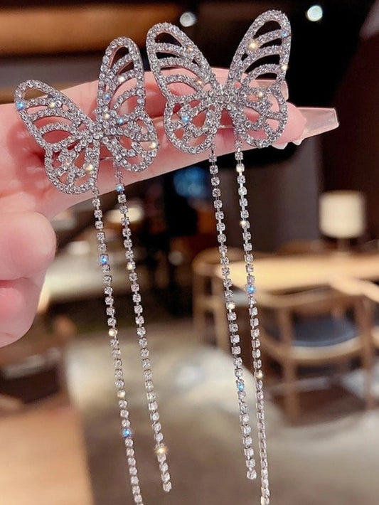 Long butterfly earrings
