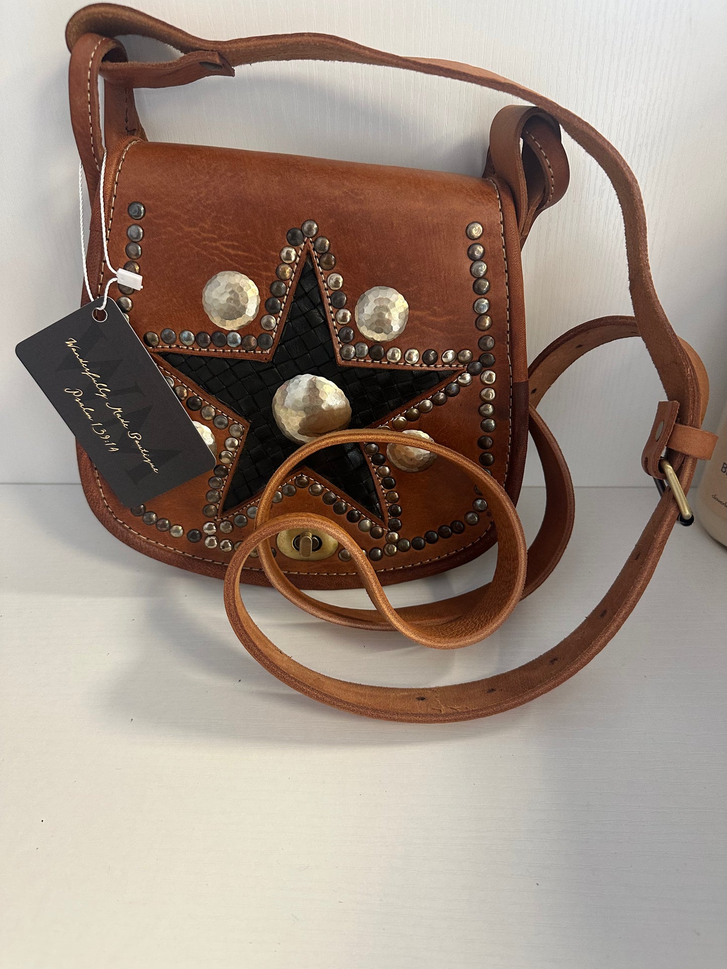 Zella small crossbody leather bag