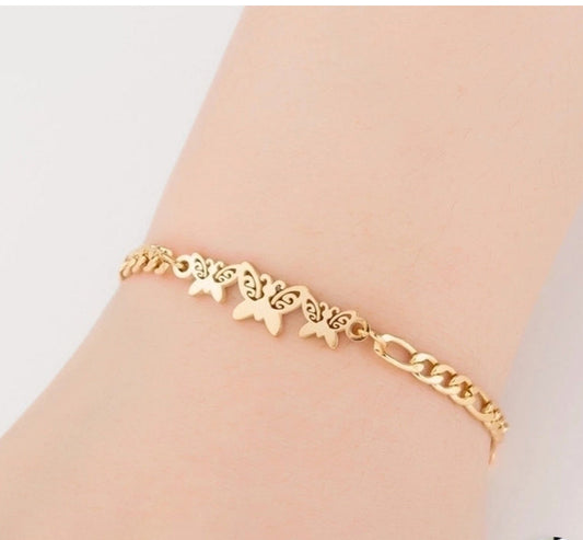 Three butterfly bracelet
