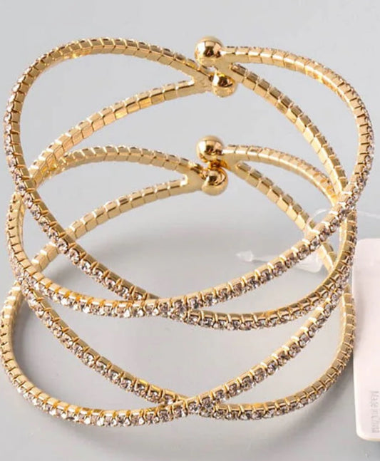 WOMEN'S GOLD STONES BRACELET