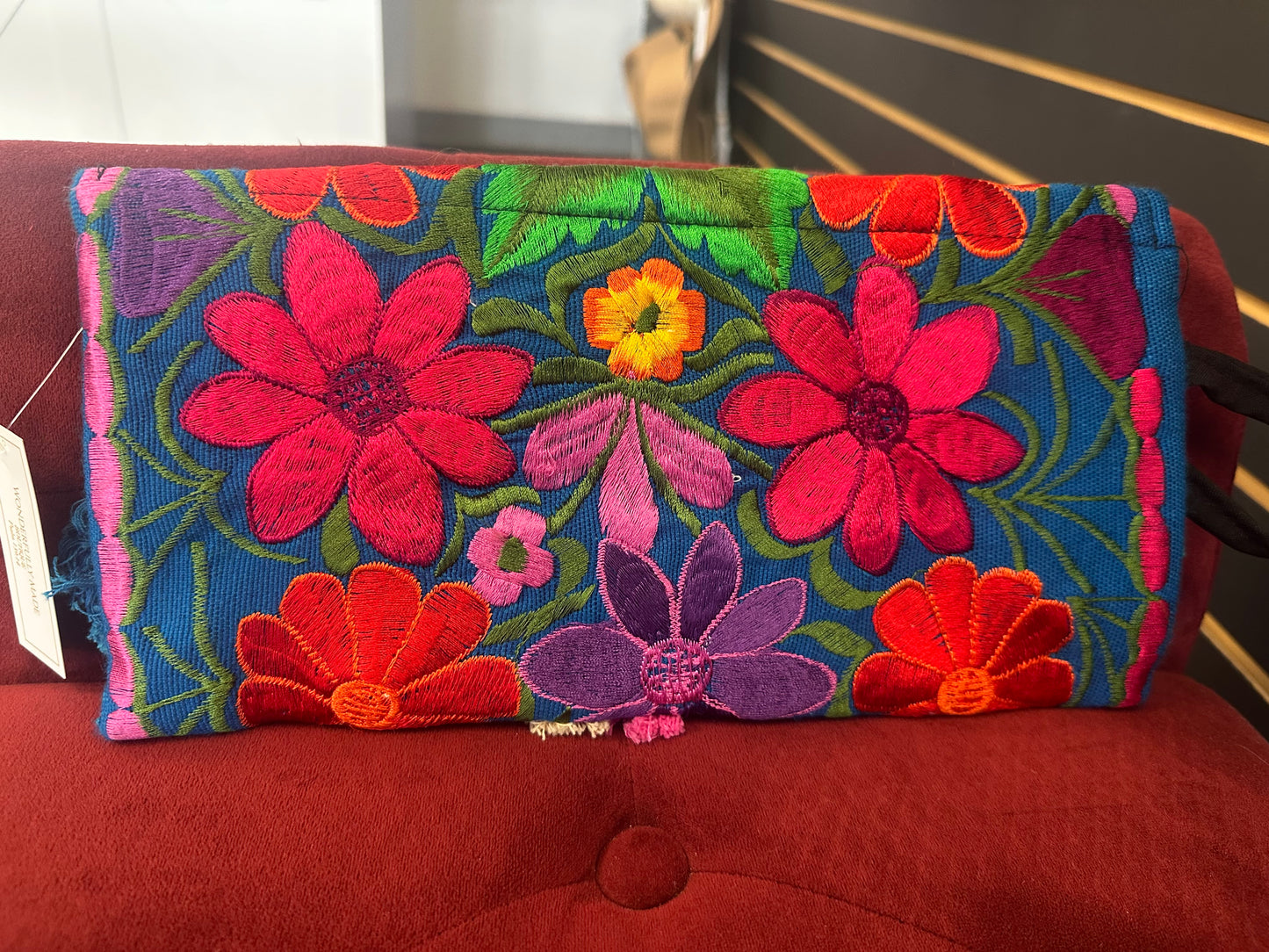 Colorful embroidered purse