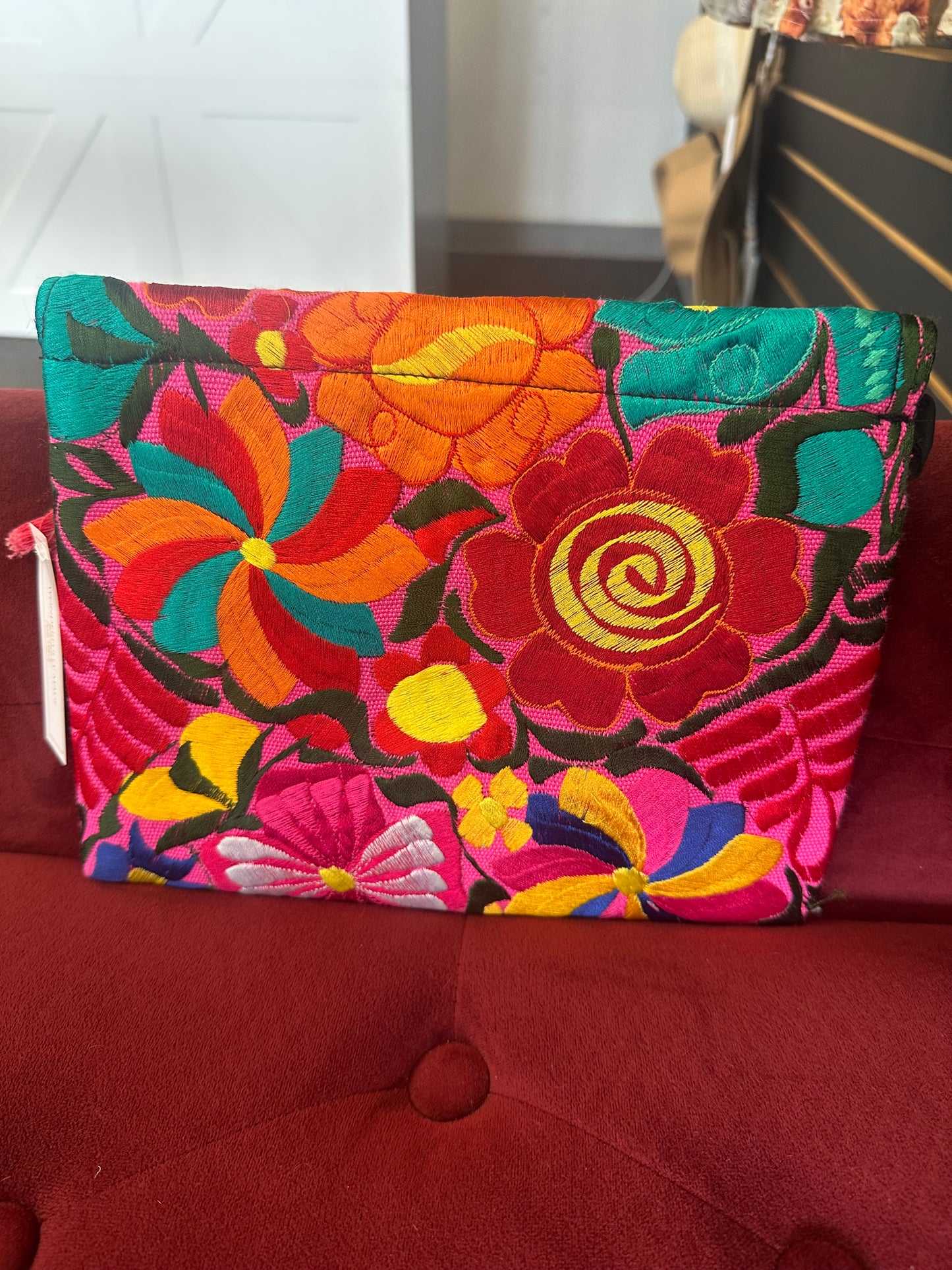 Colorful embroidered purse