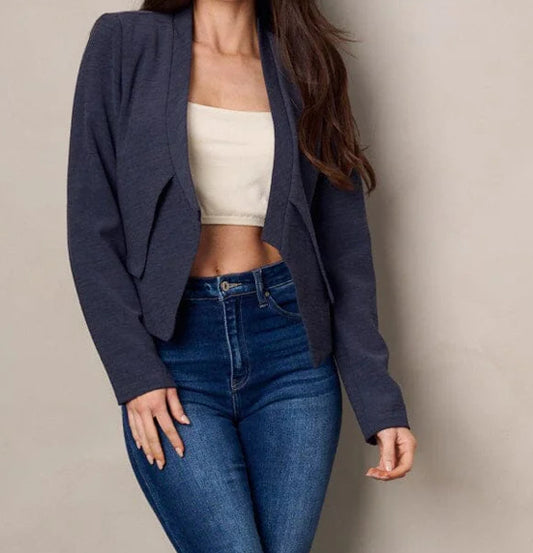 WOMEN'S LONG SLEEVE OPEN FRONT BLAZER