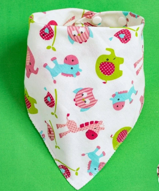 Baby bib girl animals