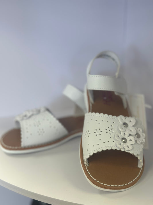 Girls white sandals