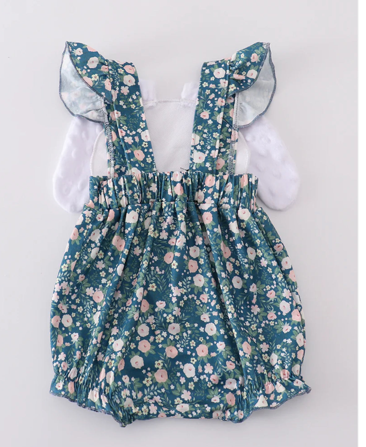 Blue baby bunny romper
