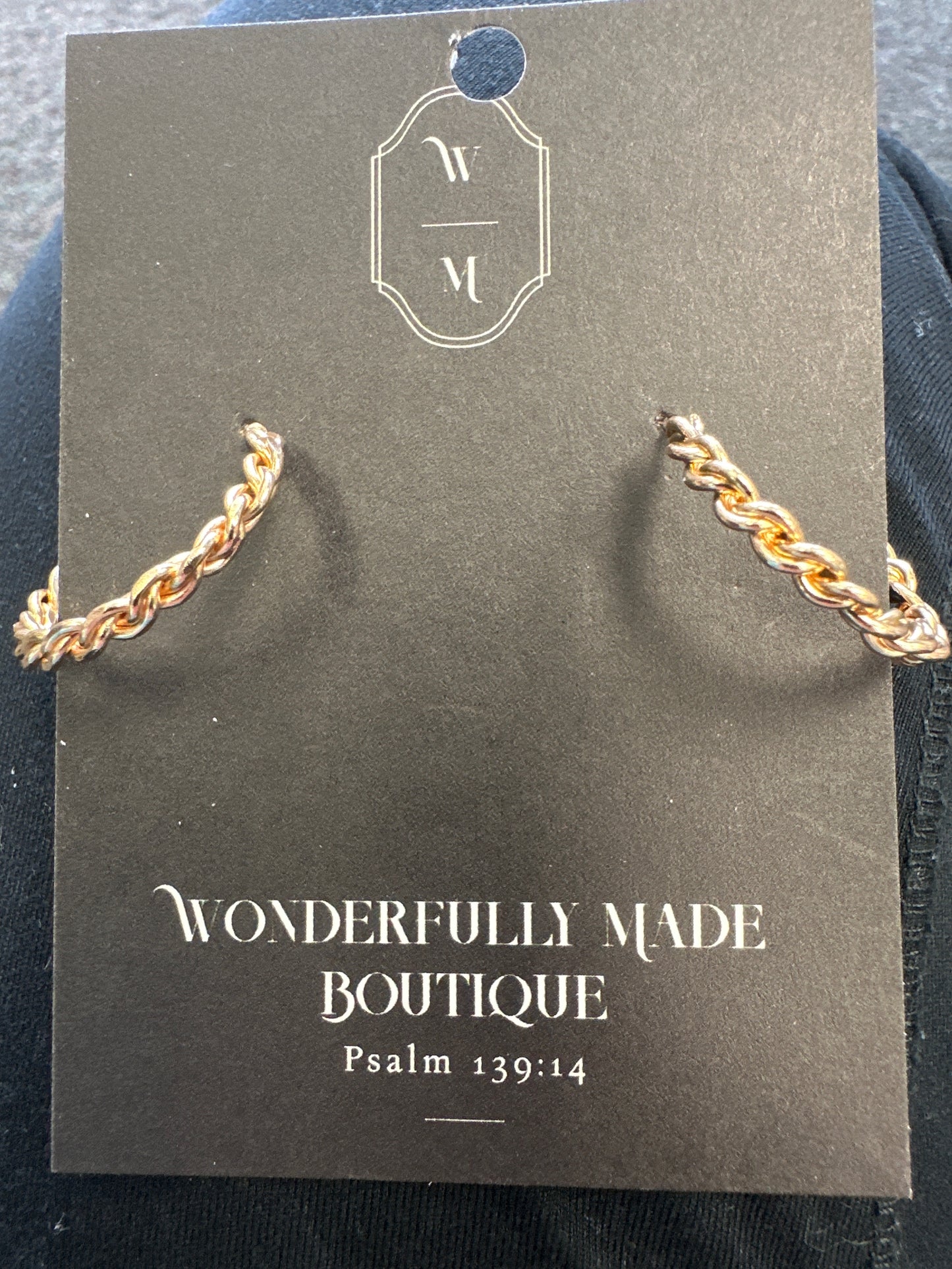 Medium twisted design hoops