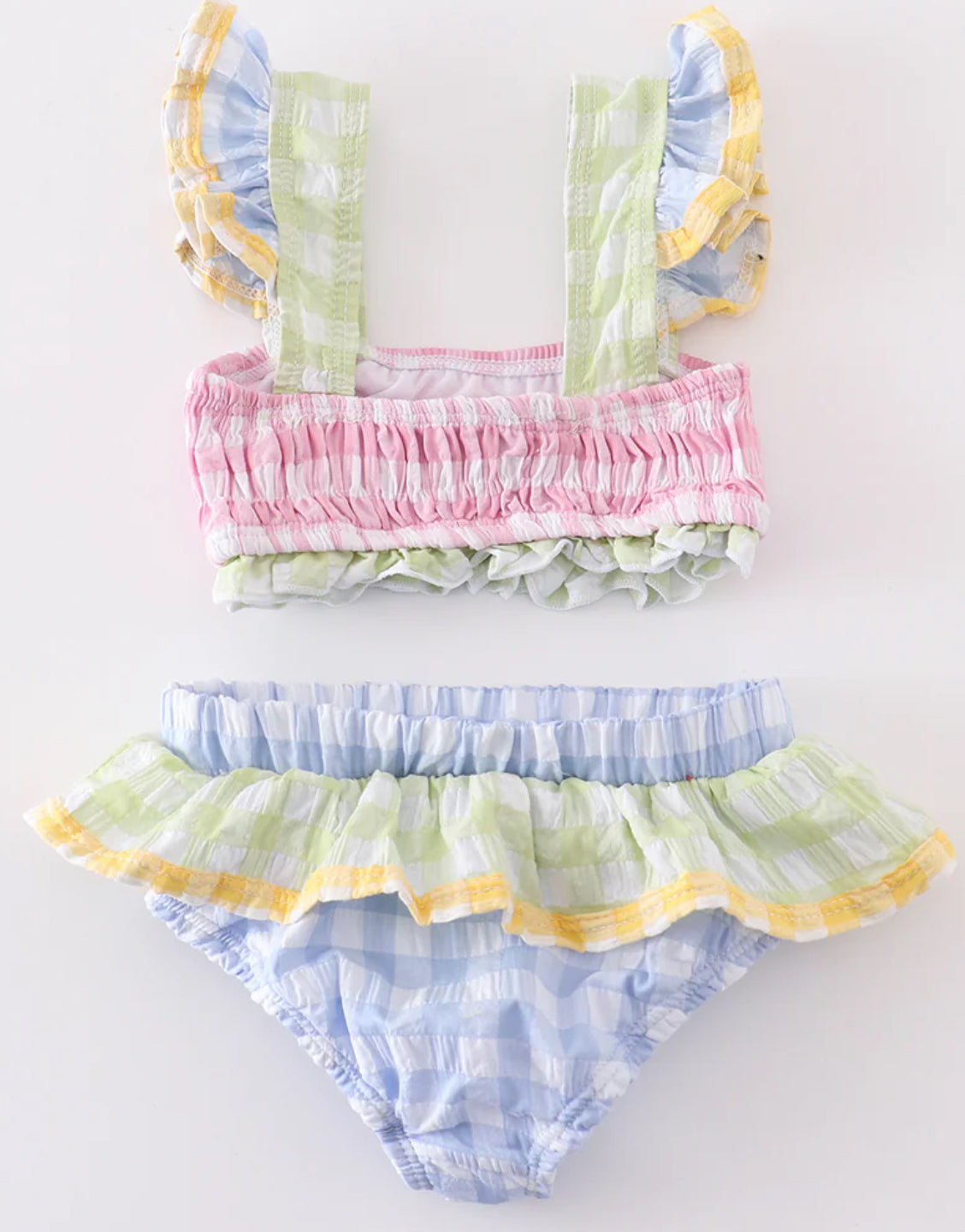 Multi color 2pc girl swimsuit