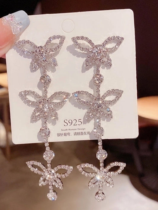 Long butterfly earrings