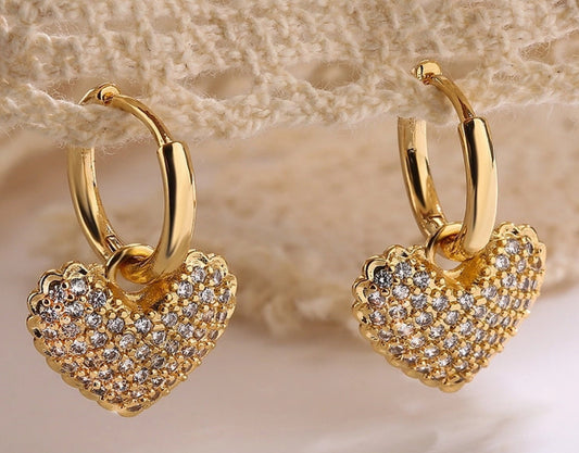 Small heart earrings