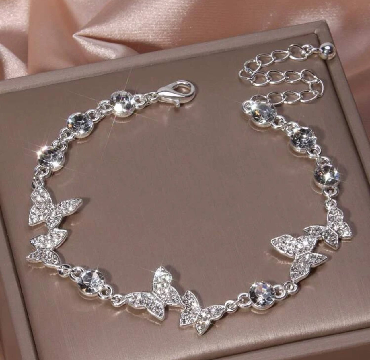 Silver butterfly bracelet