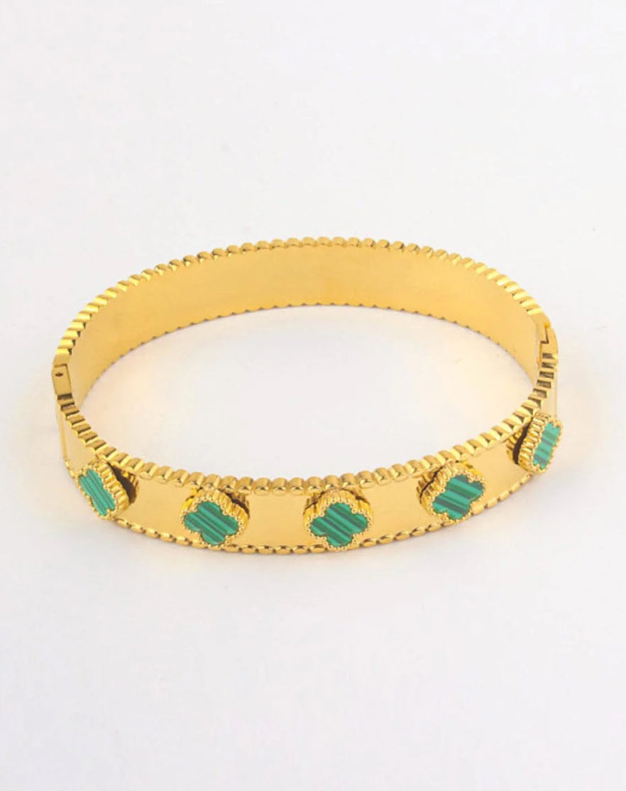 Bracelet gold and green