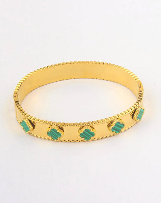 Bracelet gold and green