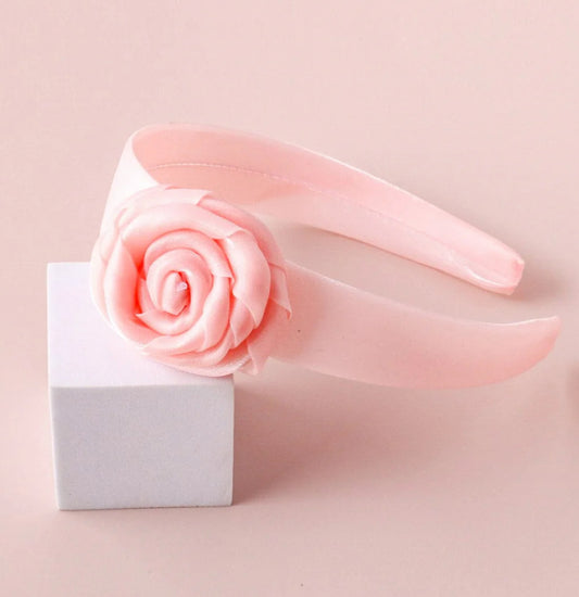 Pink rose headband