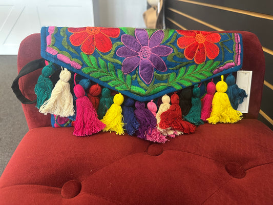Colorful embroidered purse