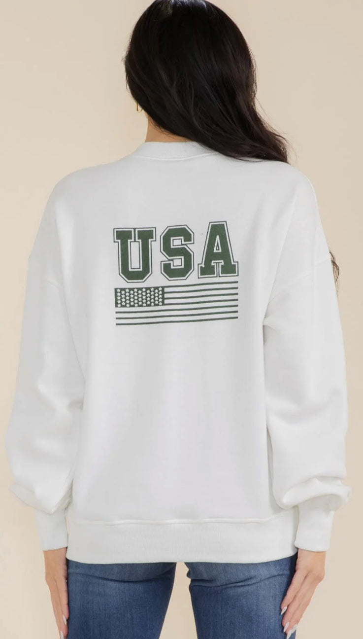 WOMEN'S LONG SLEEVE GRAPHIC PULLOVER SWEATER