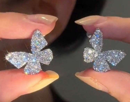 Sparkly butterfly earrings