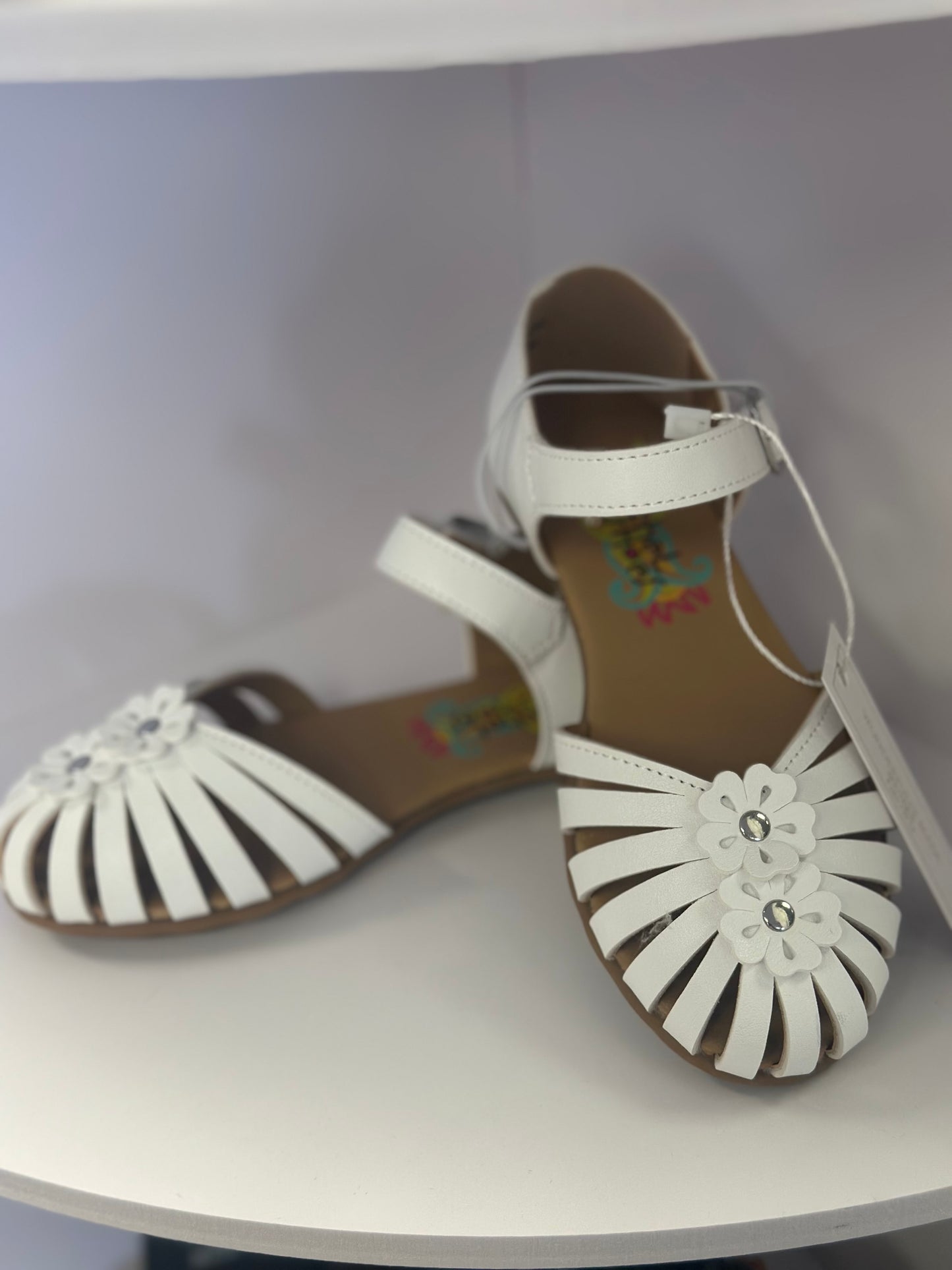Girls white sandals