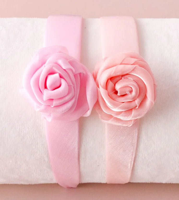 Purple/pink rose headbands
