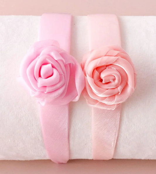 Purple/pink rose headbands