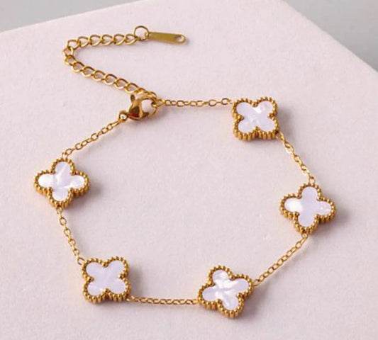White and gold bracelet