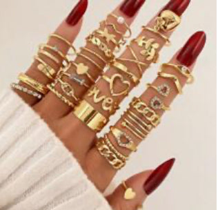 Set of 30 rings