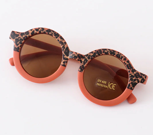 Orange print toddler/kid sunglasses