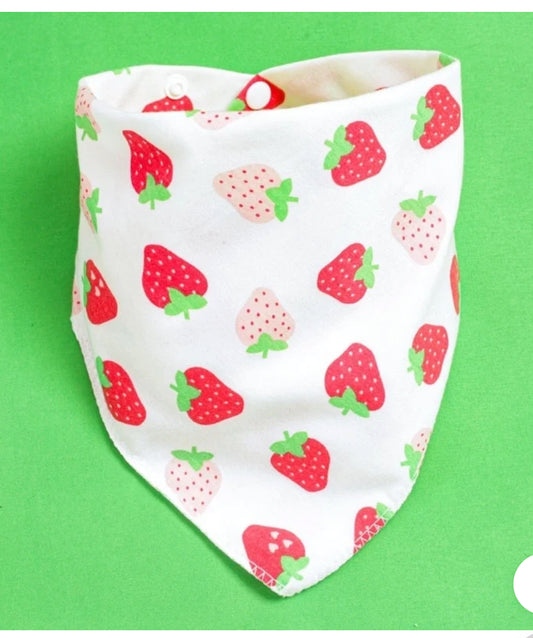 Baby strawberry bib