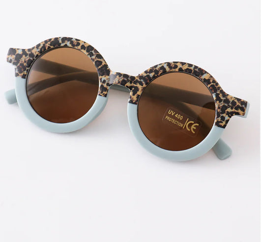 Blue and print toddler/kid glasses
