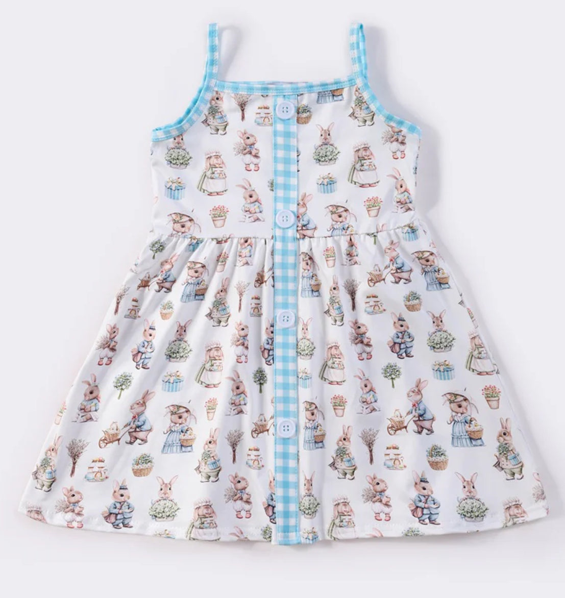 Blue bunny ruffle dress