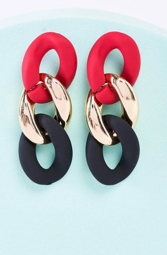 Gold & Multi Large Chain Link Earrings
Multi