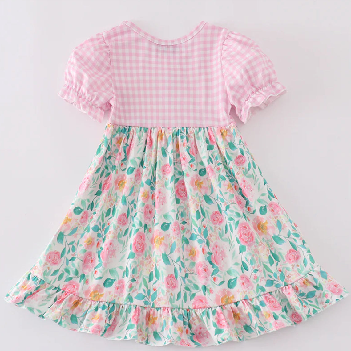 Pastel petal print dress