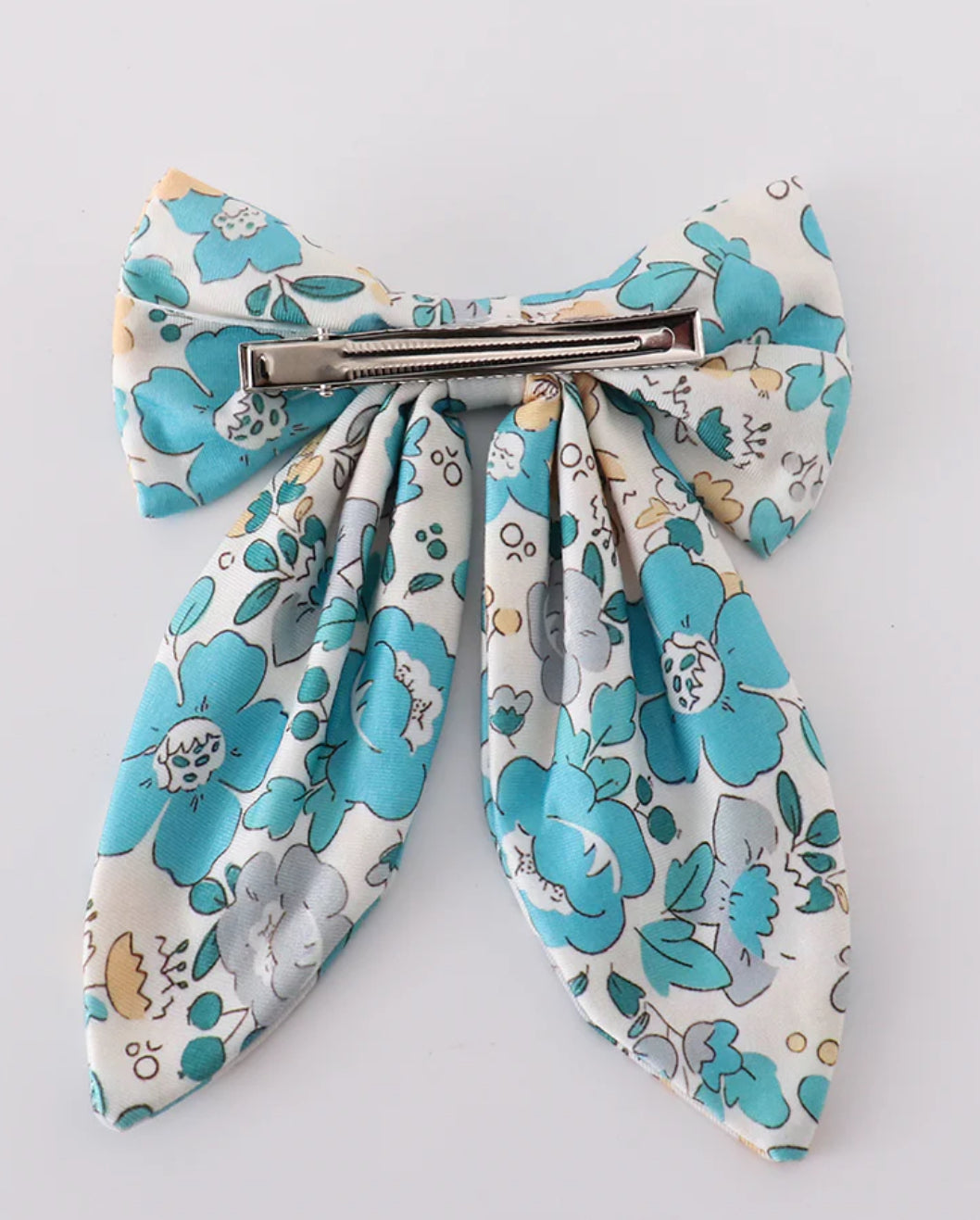 Large blue flower bow