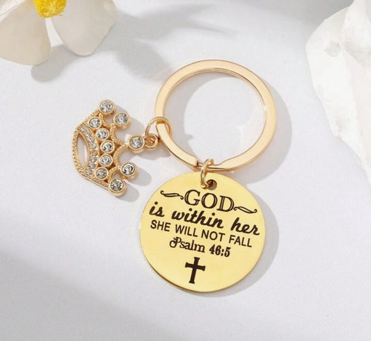 God is within her, keychain