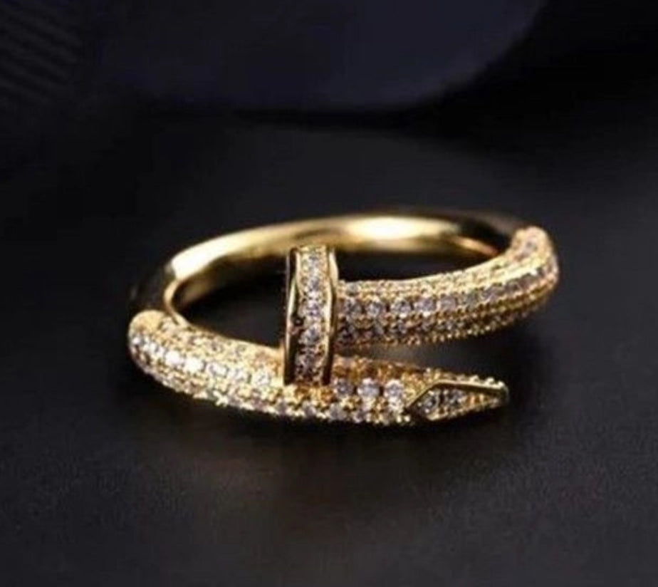 Copper plated nail ring