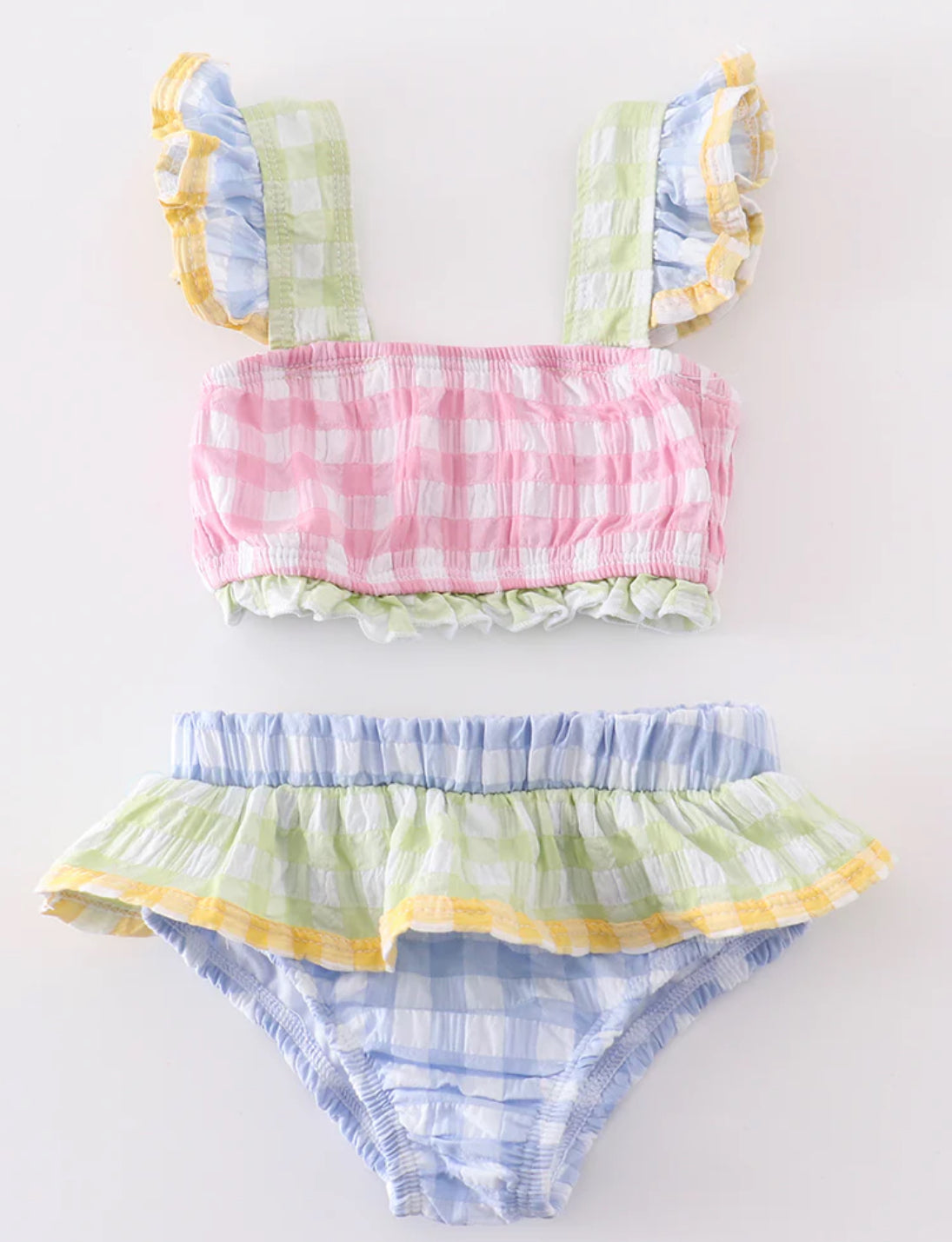 Multi color 2pc girl swimsuit