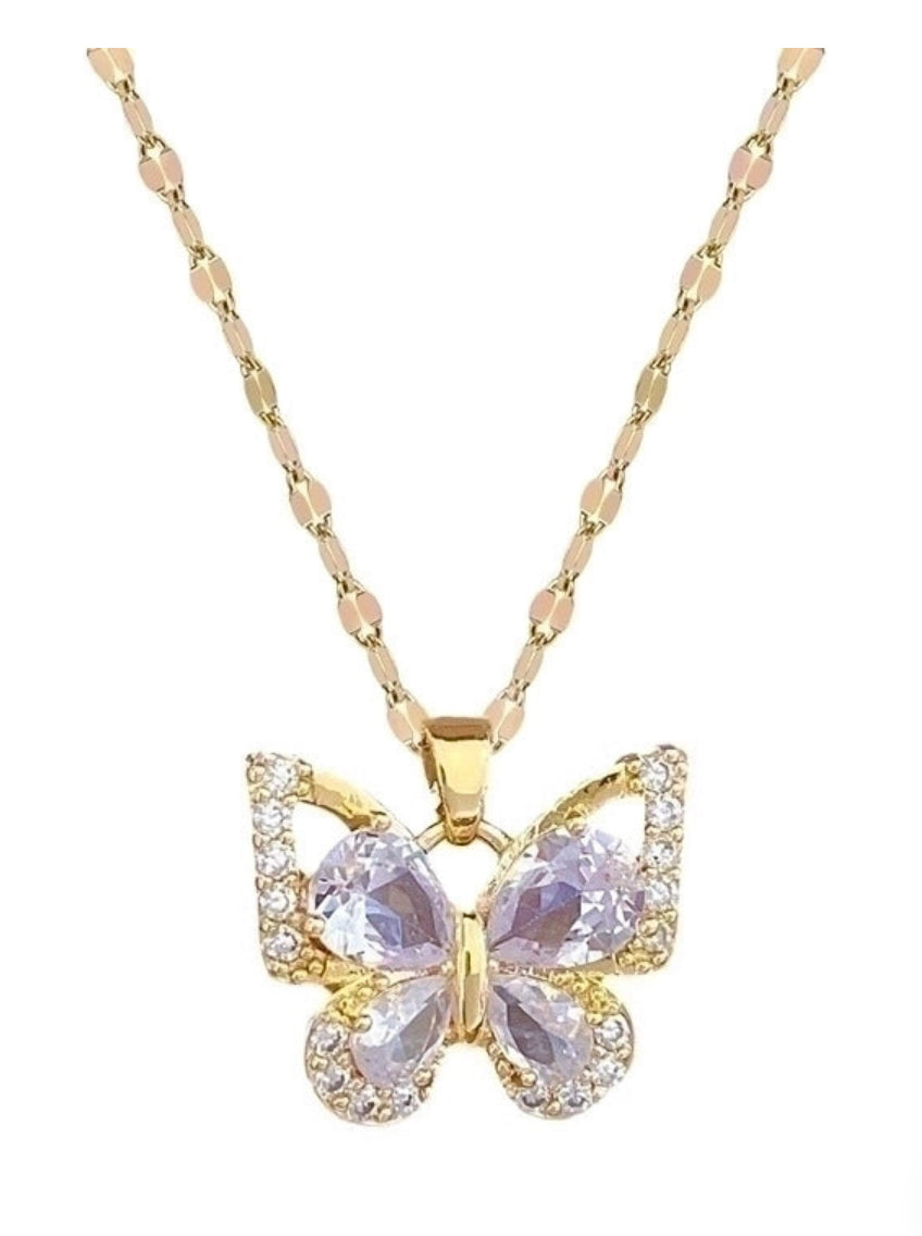 Butterfly necklace stainless steel