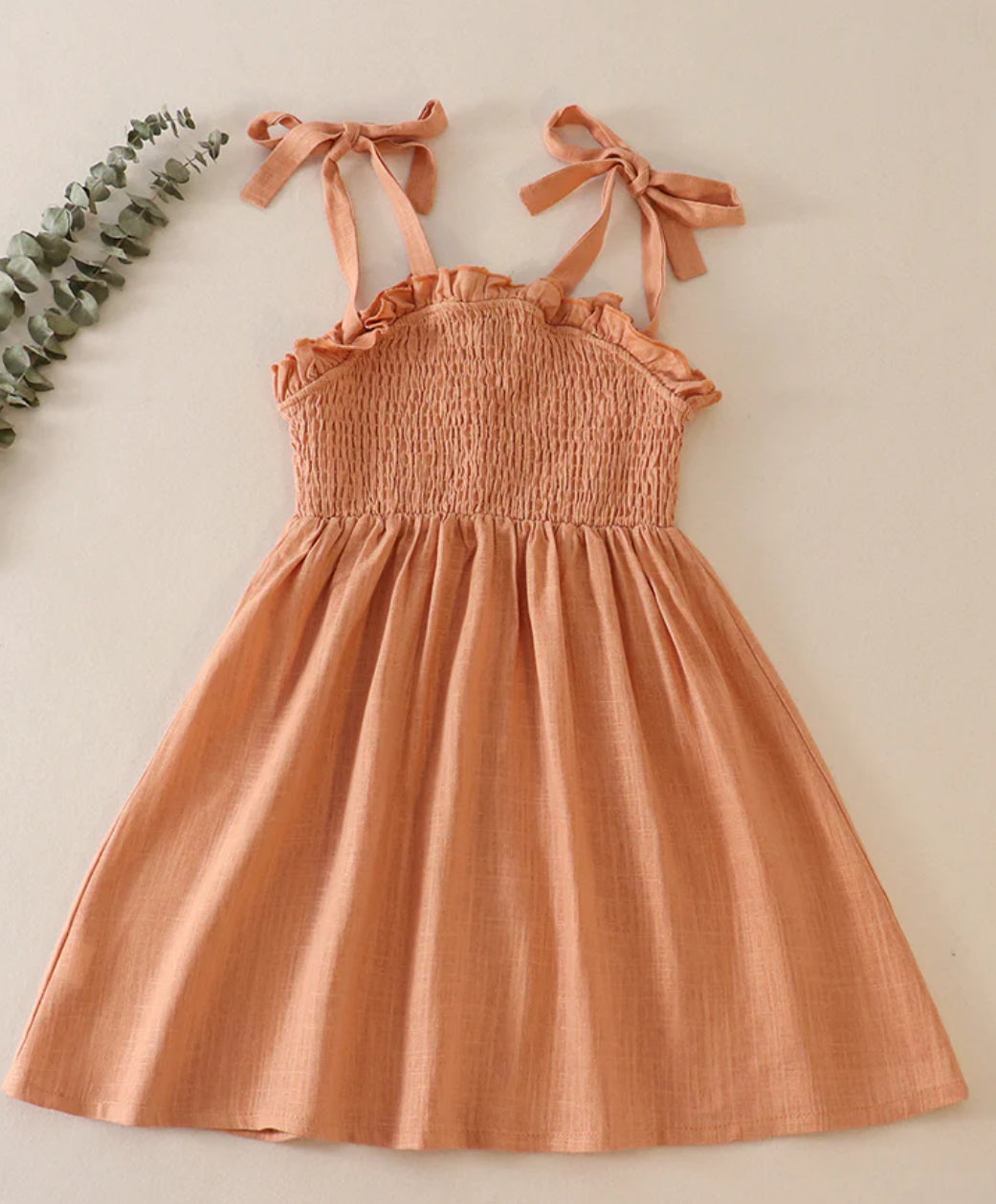 Coral button up dress